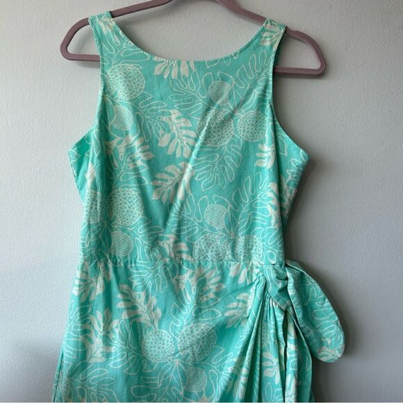 Patagonia Pataloha 100% Organic Cotton Ulu Bend Blue Floral Hawaiian Dress - Picture 1 of 10